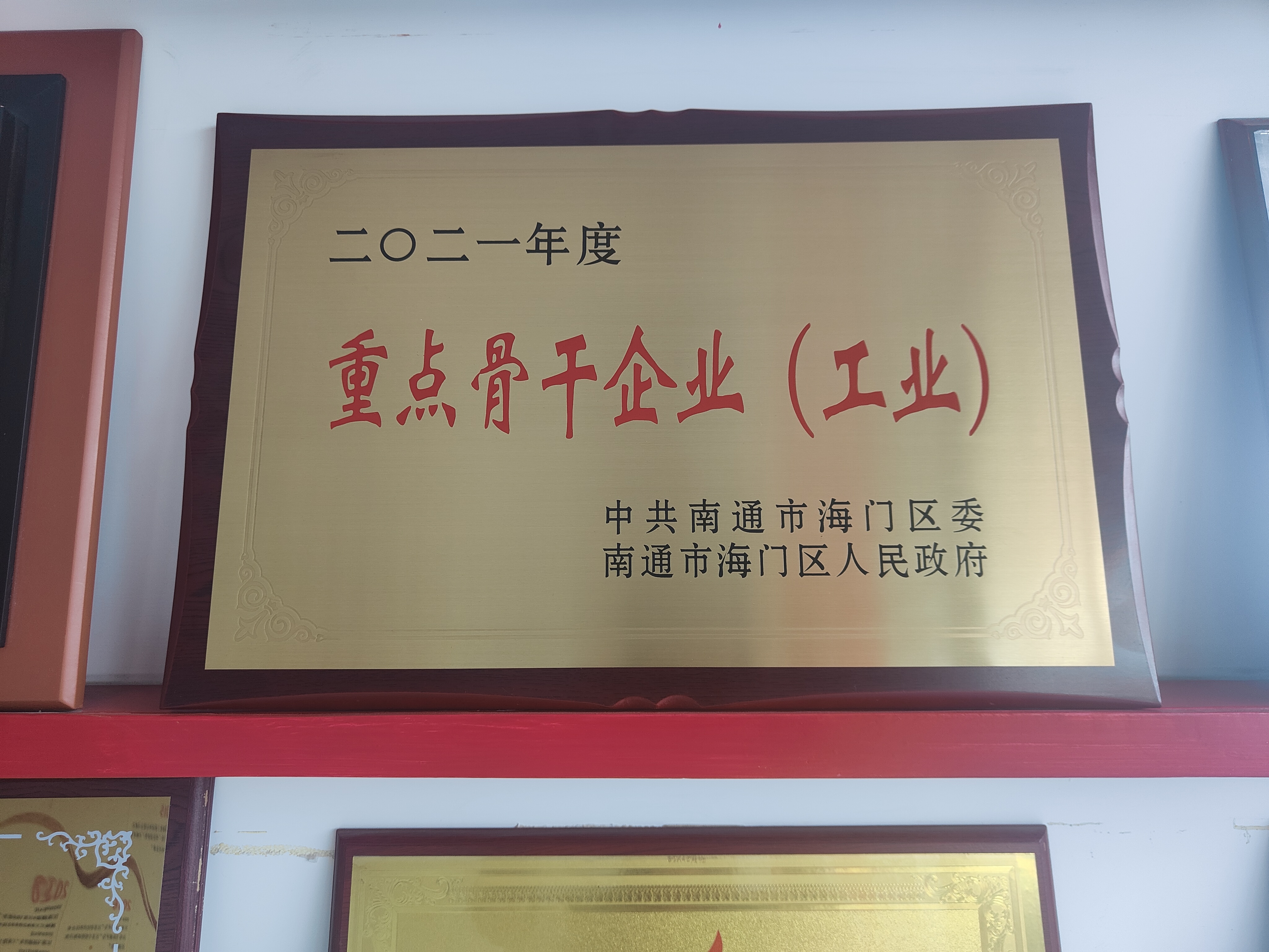 喜訊 | 江蘇飛拓榮獲 “重點骨幹企業（工業）”榮譽稱号